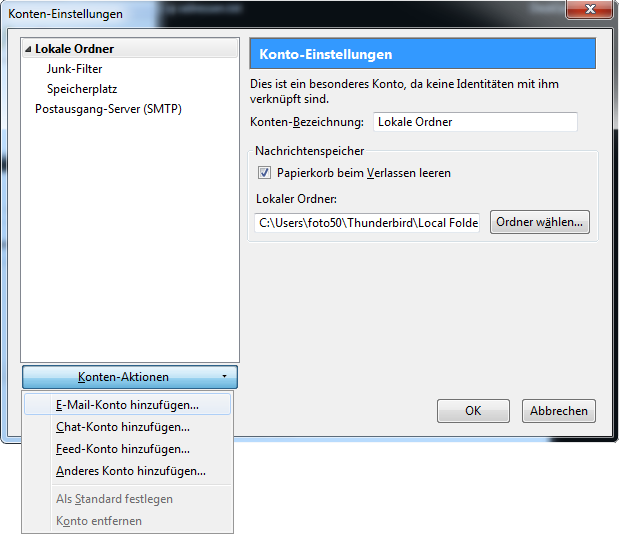 Neues Konto erstellen