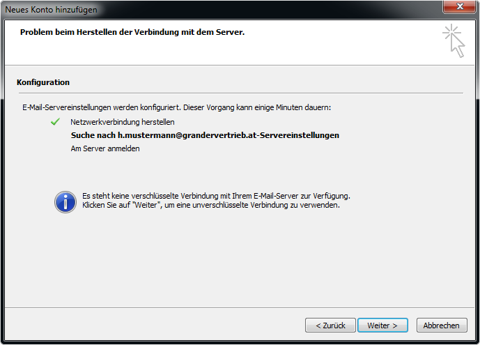 Einstellungen ermitteln
