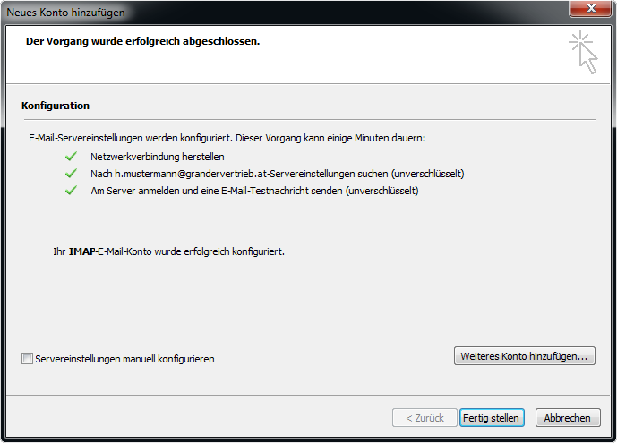 Einstellungen ermitteln