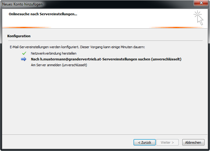 Einstellungen ermitteln